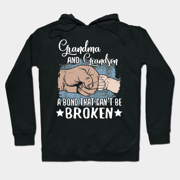 Grandma And Grandson A Bond That Can't Be Broken Hoodie by Wesley Mcanderson Jones